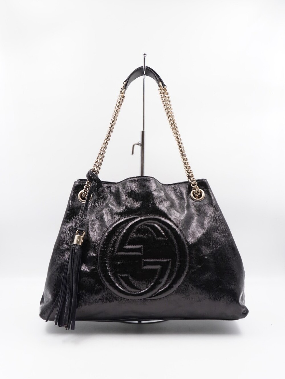CO35 💟 GUCCI Patent Soho Chain Shoulder Bag